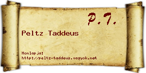 Peltz Taddeus névjegykártya